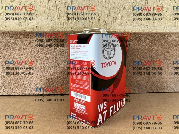 Масло трансмиссионное для АКПП TOYOTA ATF WS 4 литра 08886-02305 ...