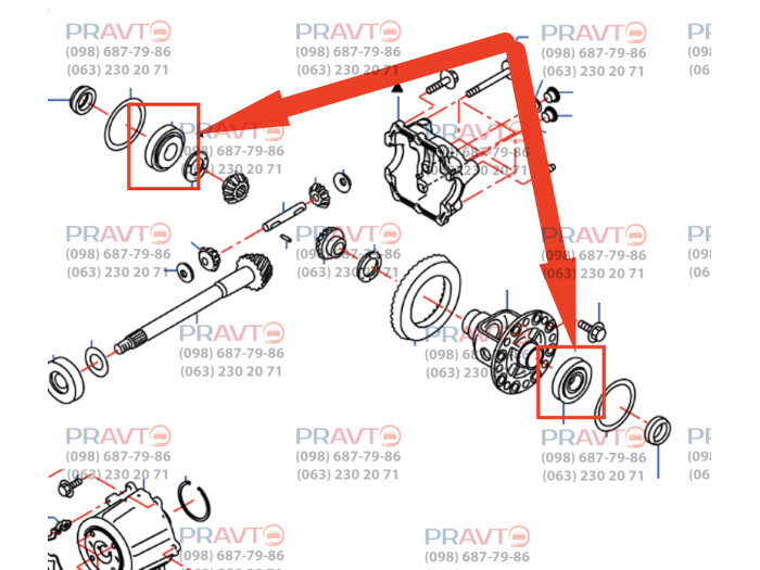 Подшипник задний редуктора заднего для Nissan Qashqai J11 (2013-2021 ...