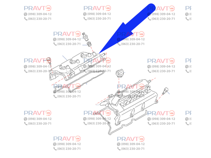 Крышка клапанная правая для Infiniti QX60/JX L50 (2012-2019)