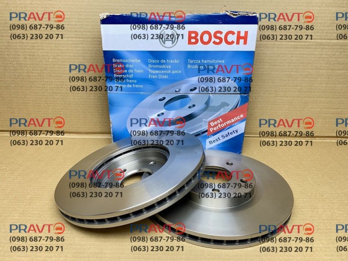 Тормозной диск передний для Nissan X-Trail T32 (2014-2020), Nissan Qashqai J11 (2013-2021), Bosch