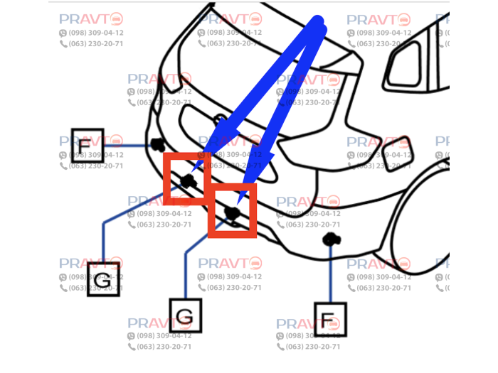 Кронштейн (обойма) центрального заднього парктроніка для Nissan Rogue T32 (2018–2020)