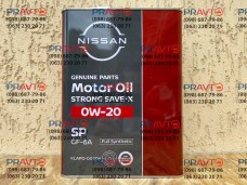 Масло моторное Nissan Strong SAVE-X 0W-20 SP/GF-6A, 4 литра