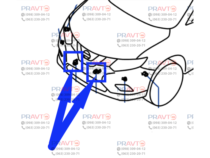 Кронштейн (обойма) переднего центрального парктроника для Nissan X-Trail T32 (2014–2017)