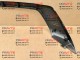Молдинг (накладка) переднього бампера Nissan 620844MT0A, 62084-4MT0B